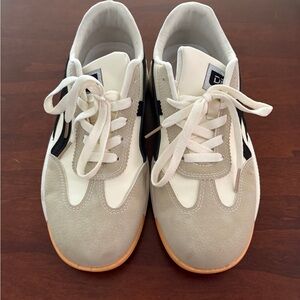 Women's White and Black Sneakers